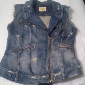 Guess Denim Moto Vest